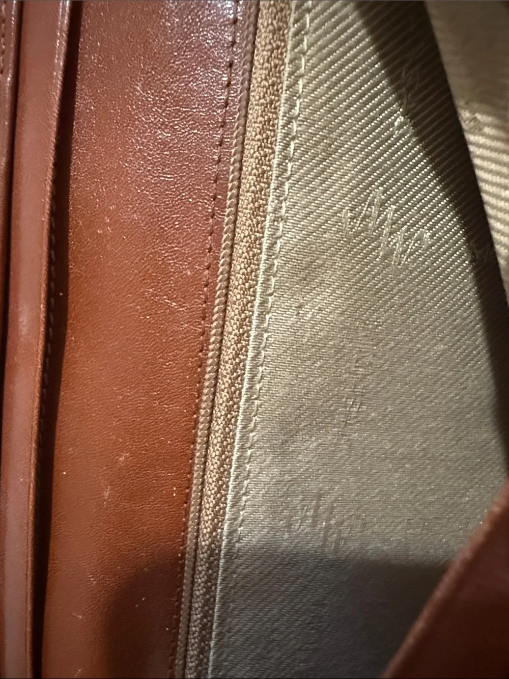 Vintage Monsac Brown Leather Long Wallet